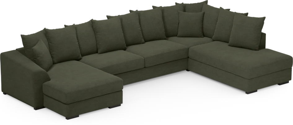 Town - 3-sits soffa med divan höger och schäslong vänster - Grön
