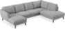 Madison Lux - 2-sits soffa med schäslong vänster och divan höger - Vit