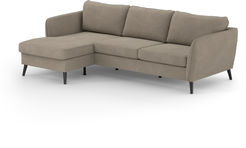 County - 3-sits soffa med flyttbar schäslong - Beige