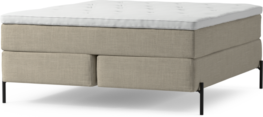 Delux Dream - Kontinentalsäng, dubbelsäng med bäddmadrass och sängben - Beige