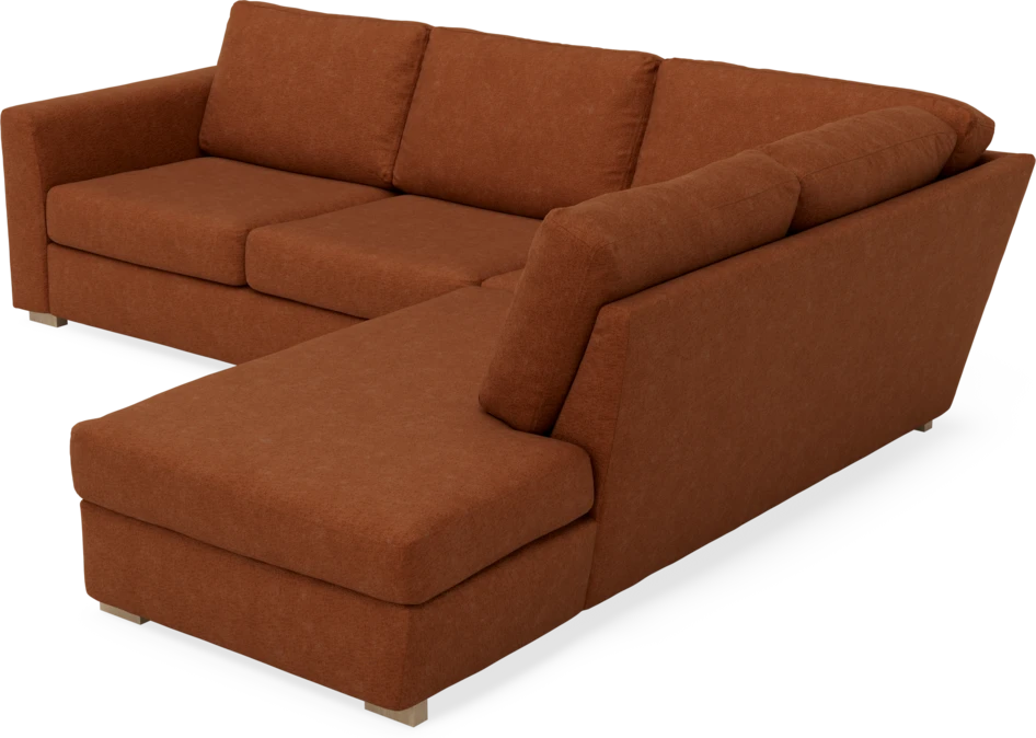 Friday - 2,5-sits soffa med divan höger - Orange