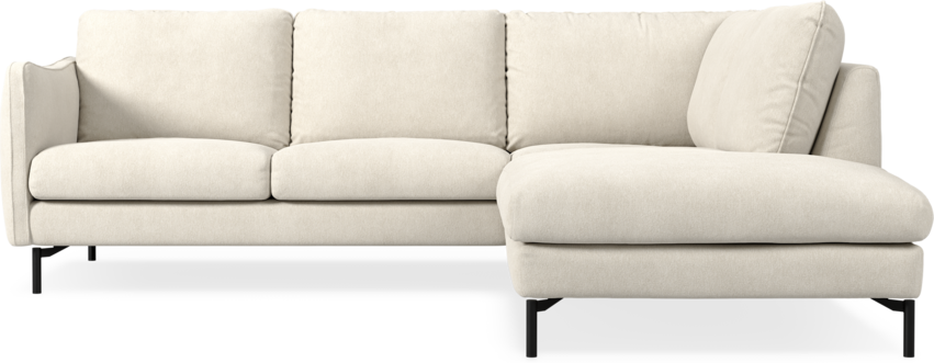 Madison Lux - 2-sits soffa med divan höger - Vit