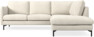 Madison Lux - 2-sits soffa med divan höger - Vit