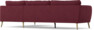 County - 2,5-sits soffa med divan höger - Röd