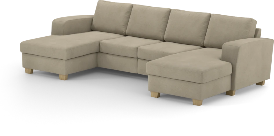 Friday - 2-sits soffa med två schäslonger - Beige