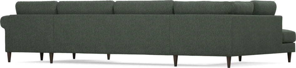 Bridge - 3-sits soffa med divan vänster och schäslong höger - Grön