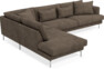 Harper - 3-sits soffa med divan vänster - Brun