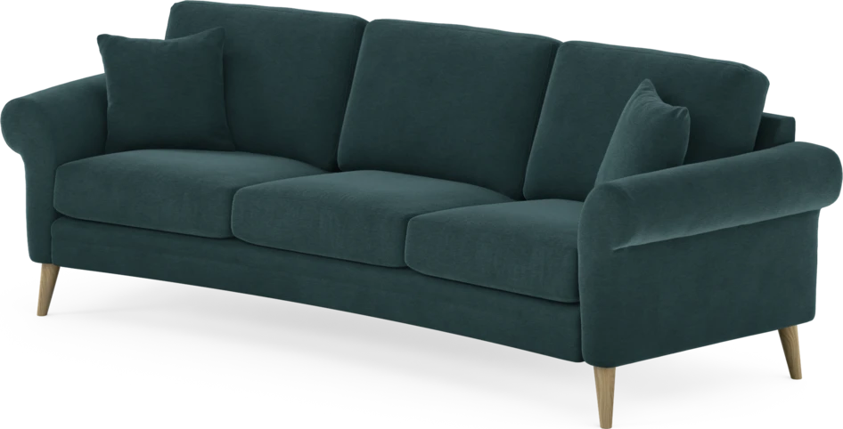 Eden - 3-sits soffa svängd - Blå