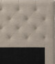 Delux Pikerad Låg - Sänggavel, 90-210 cm - Beige