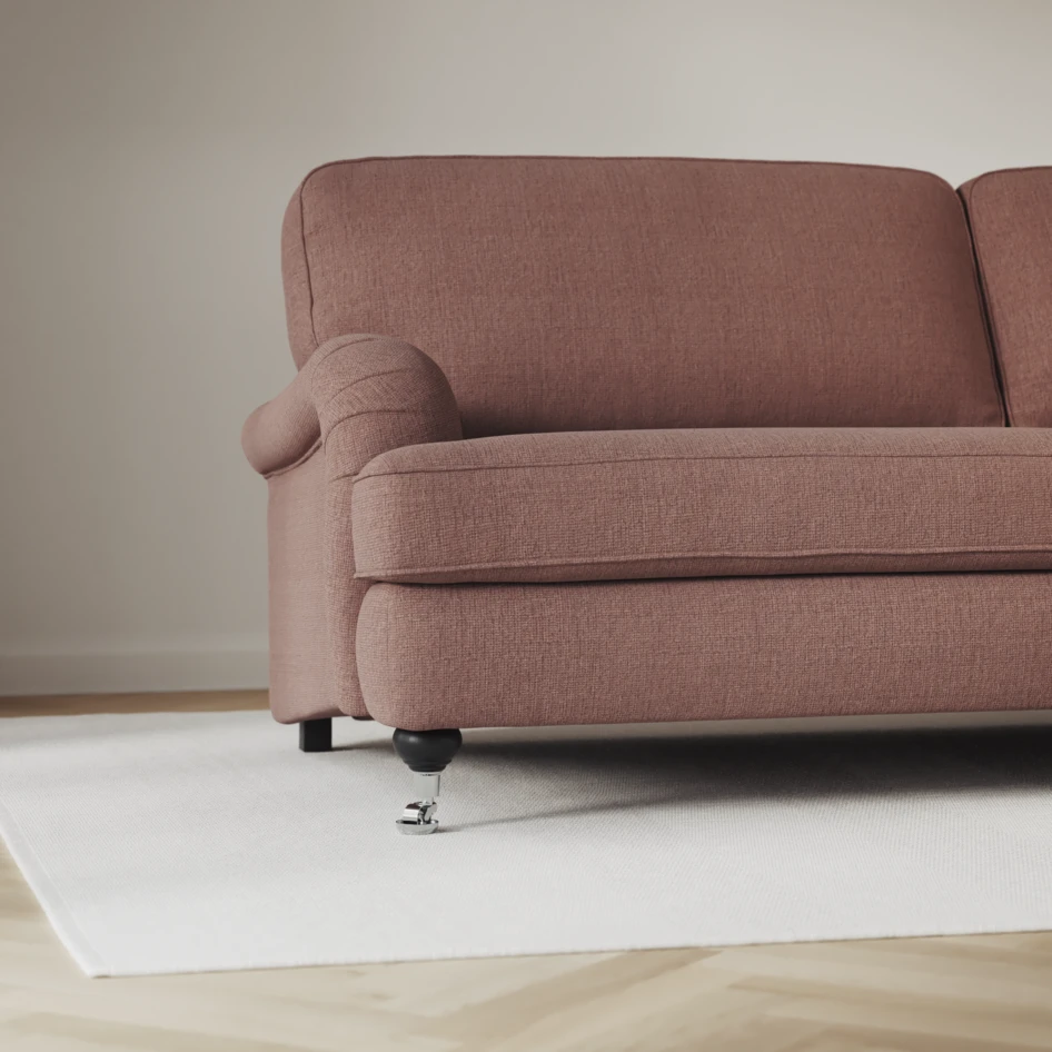 Oxford - 3-sits soffa svängd - Rosa