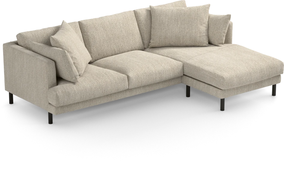 Harper - 4-sits med schäslong höger  - Beige