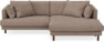 Harper - 4-sits med schäslong XL höger - Brun