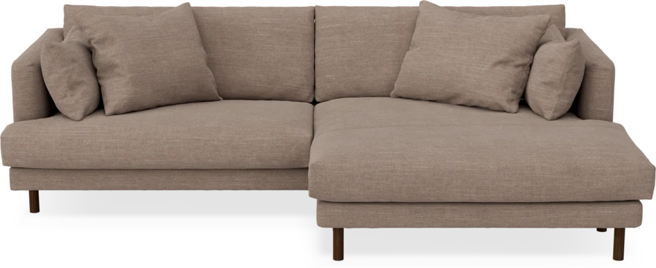 Harper - 4-sits med schäslong XL höger - Brun