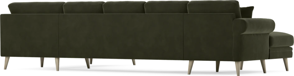Eden - 3-sits soffa med schäslong vänster och divan höger - Grön