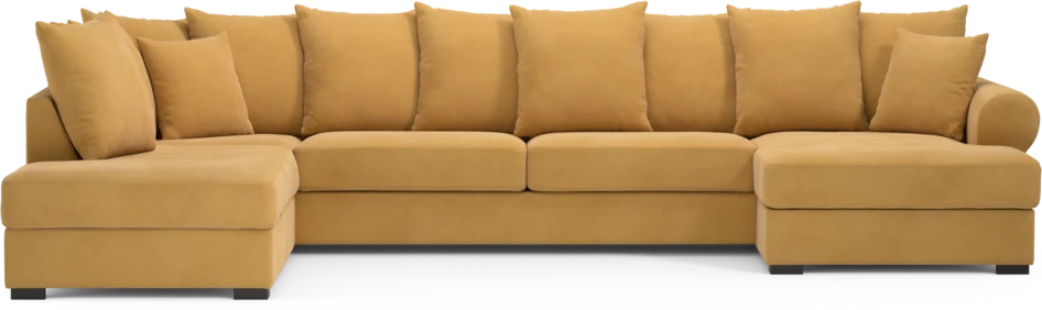 Town - 3-sits soffa med divan vänster och schäslong höger - Gul