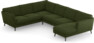 Madison Lux - Hörnsoffa med schäslong höger - Grön