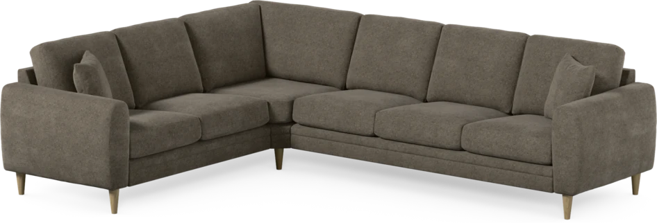 Eden - Hörnsoffa, 2+3-sits - Brun
