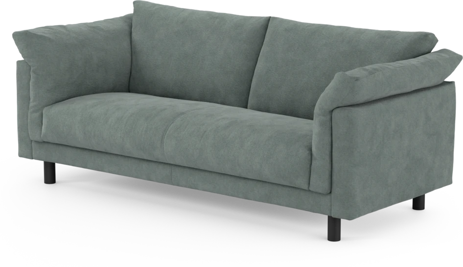 Cherrie - 2,5-sits soffa, hel dyna, fast klädsel - Blå