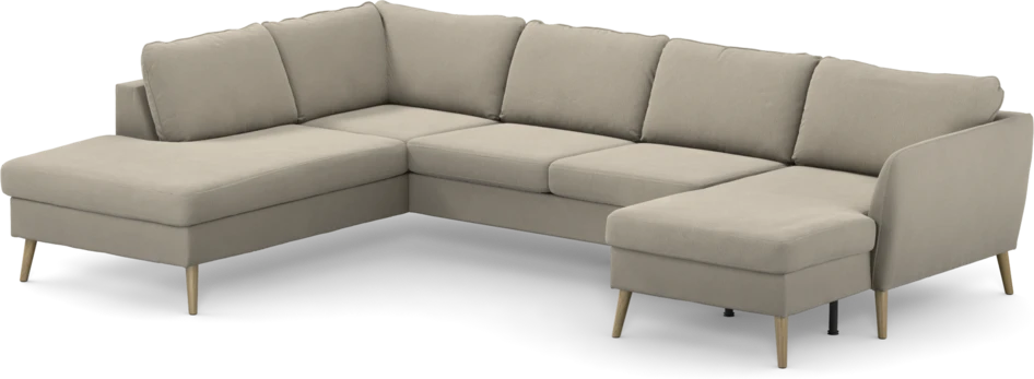 County - 3-sits soffa med divan vänster och schäslong höger - Grå