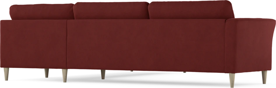 Bridge - Hörnsoffa, 3+3-sits - Röd