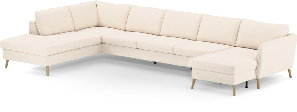 County - 4-sits soffa med divan vänster och schäslong höger - Vit