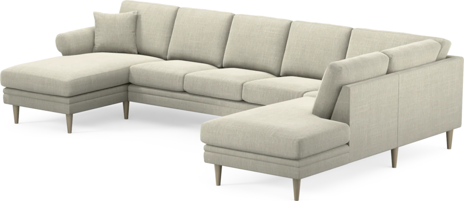 Eden - 3-sits soffa med schäslong vänster och divan höger - Beige