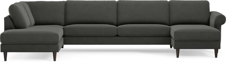 Bridge - 3-sits soffa med divan vänster och schäslong höger - Grå