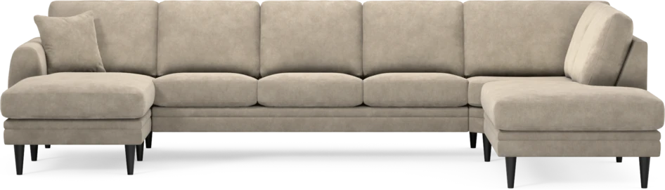 Eden - 3-sits soffa med schäslong vänster och divan höger - Beige