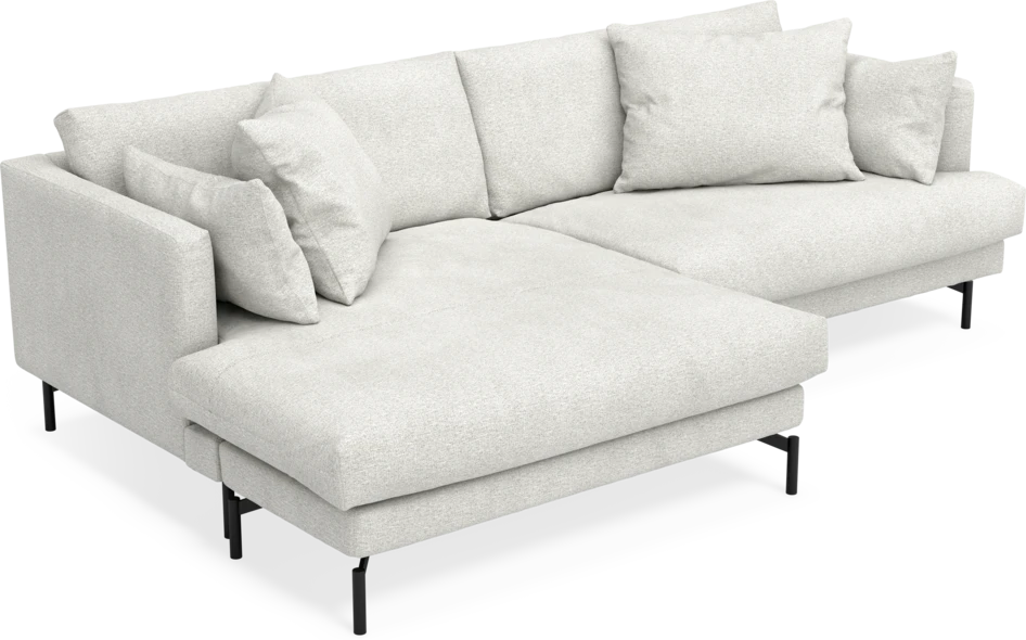 Harper - 4-sits med schäslong XL vänster - Vit