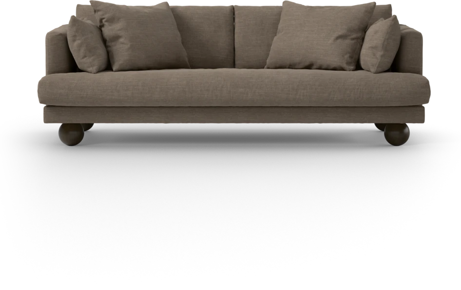 Harper - 3-sits soffa, hel dyna - Brun