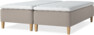 Delux Dream - Ramsäng, dubbelsäng med bäddmadrass - Beige