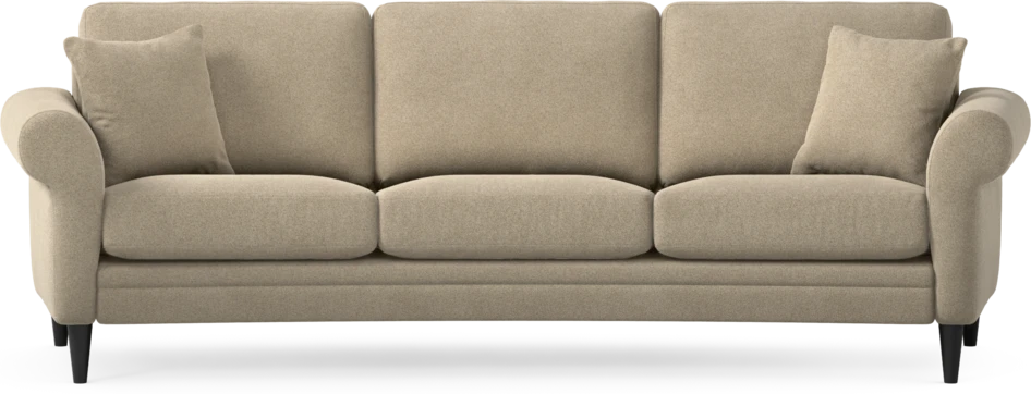 Eden - 3-sits soffa svängd - Beige