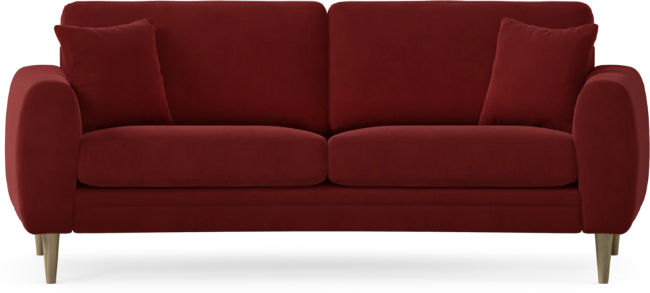 Eden - 2,5-sits soffa svängd - Röd