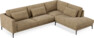 Willow - 3-sits soffa med divan höger, fast klädsel - Brun
