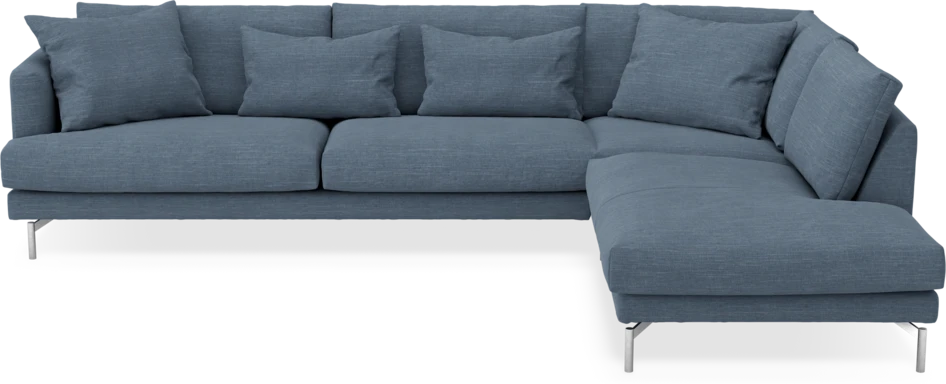 Harper - 3-sits soffa med divan höger - Blå