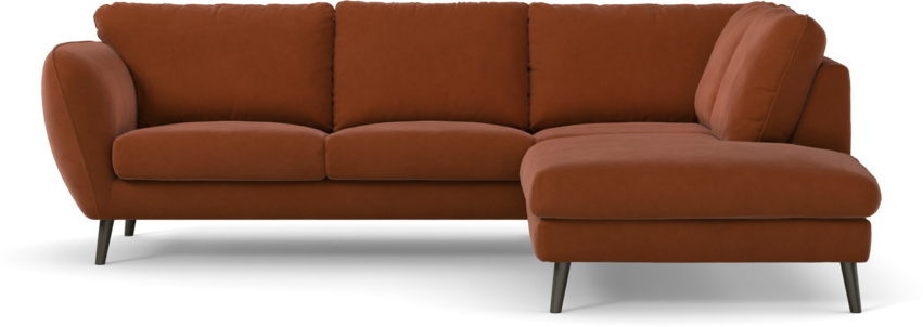 Madison Lux - 2-sits soffa med divan höger - Röd