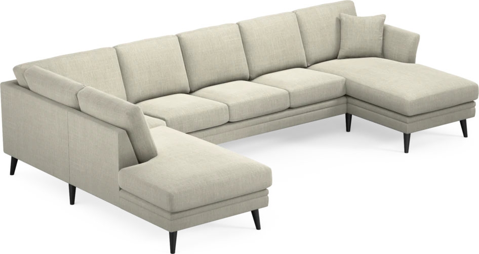 Eden - 3-sits soffa med divan vänster och schäslong höger - Beige