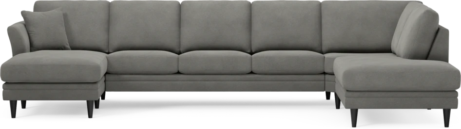 Eden - 3-sits soffa med schäslong vänster och divan höger - Grå