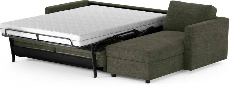 Lindö - Bäddsoffa 2,5-sits med schäslong, vändbar - Grön