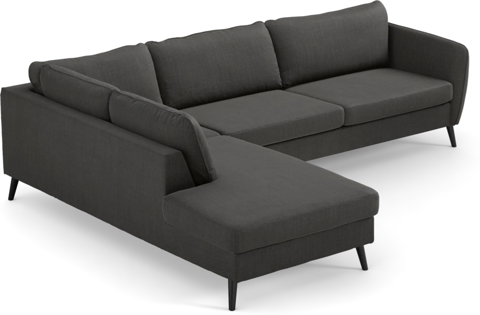 County - 2,5-sits soffa med divan vänster - Grå