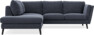 Madison - 2-sits soffa med divan vänster - Blå