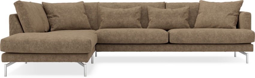 Harper - 3-sits soffa med divan vänster - Brun