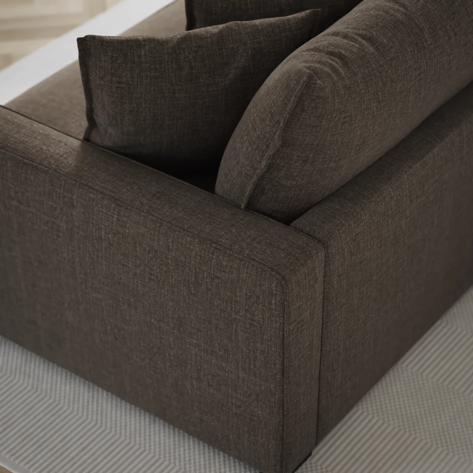 Rossi - 3-sits soffa - Brun