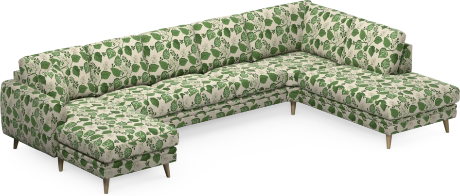 Eden - 3-sits soffa med schäslong vänster och divan höger - Flerfärgad