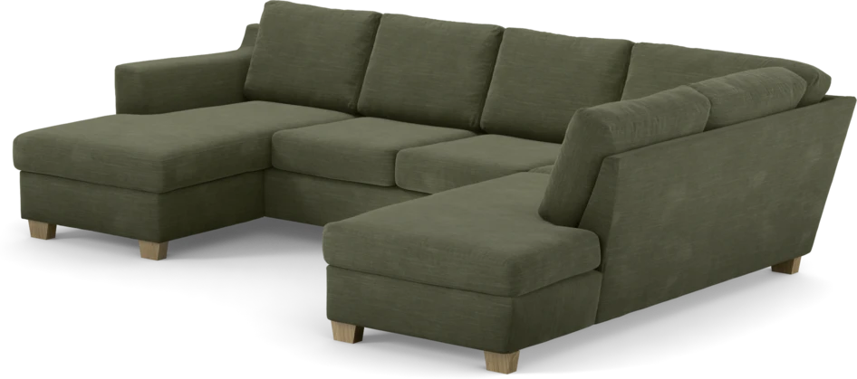 Friday - 3-sits soffa med schäslong vänster och divan höger - Grön