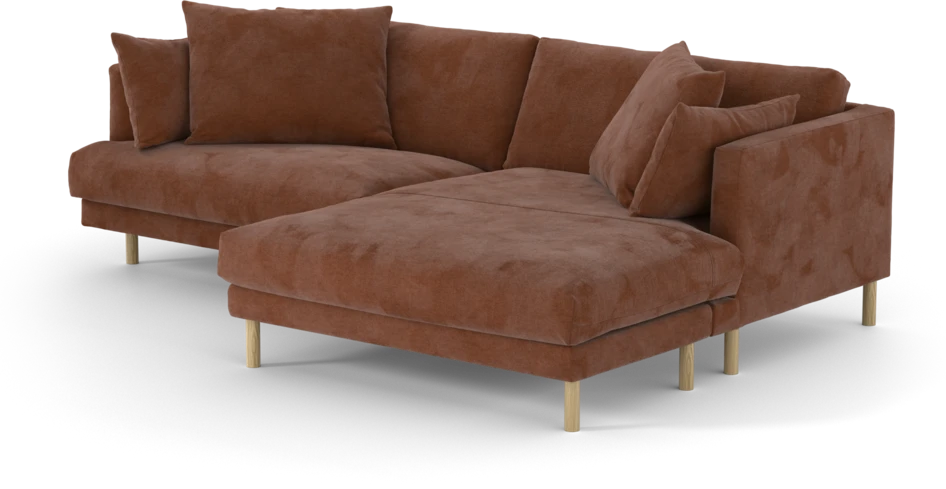 Harper - 4-sits med schäslong XL höger - Orange