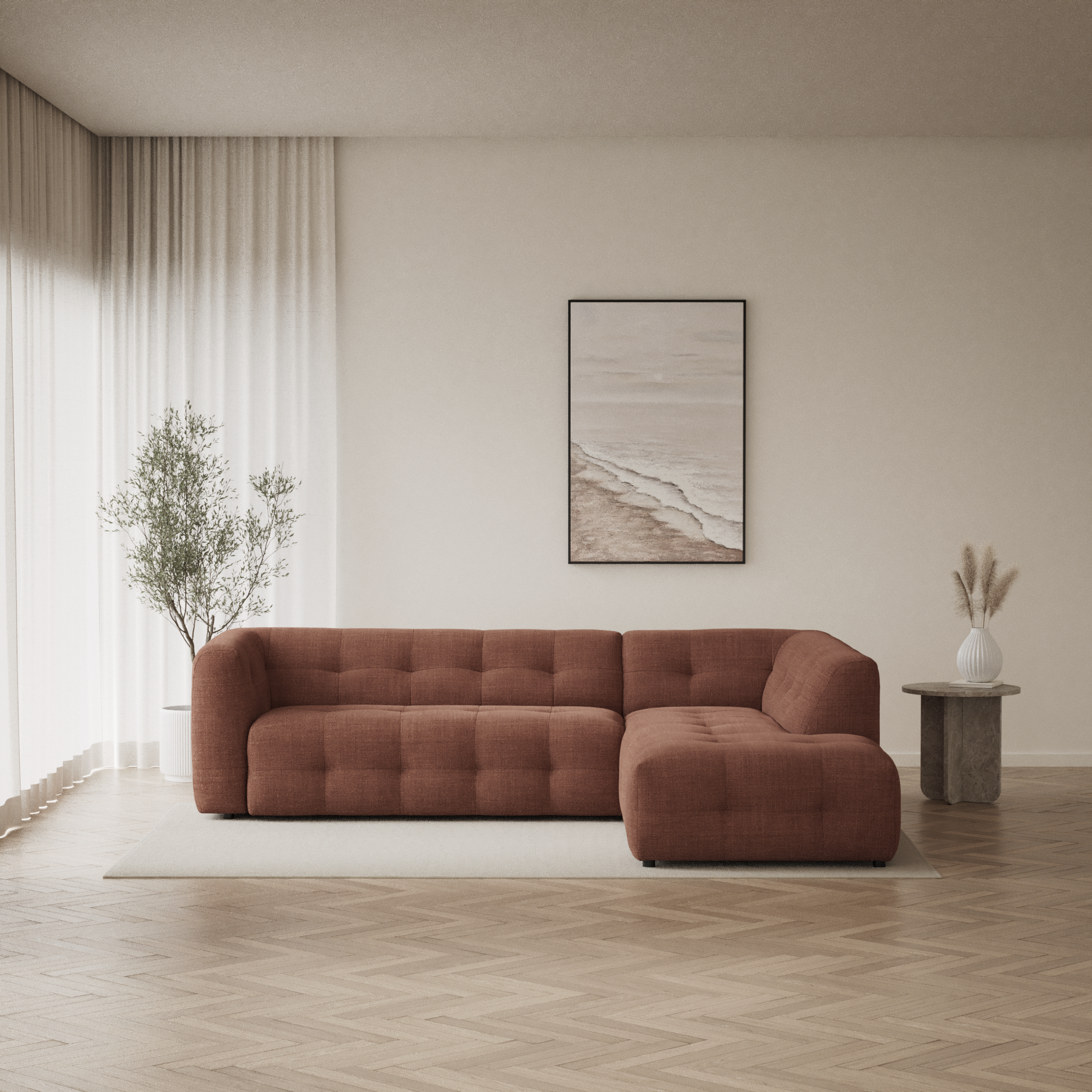 Bella - 3-sits soffa med divan höger - inspiration