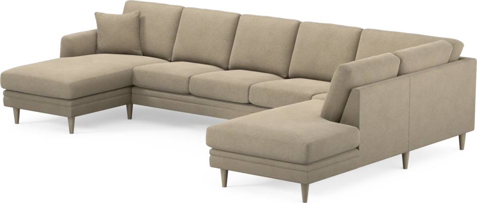 Eden - 3-sits soffa med schäslong vänster och divan höger - Beige