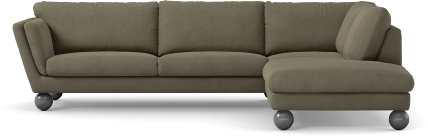 Madison Lux - 3-sits soffa med divan höger - Brun