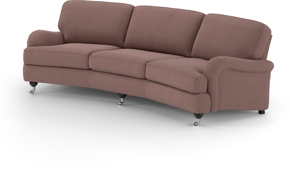 Oxford - 3-sits soffa svängd - Rosa